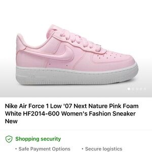 Nike Women's Pink and White Sneakers